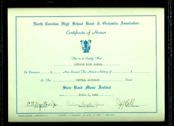 1962 Band Award