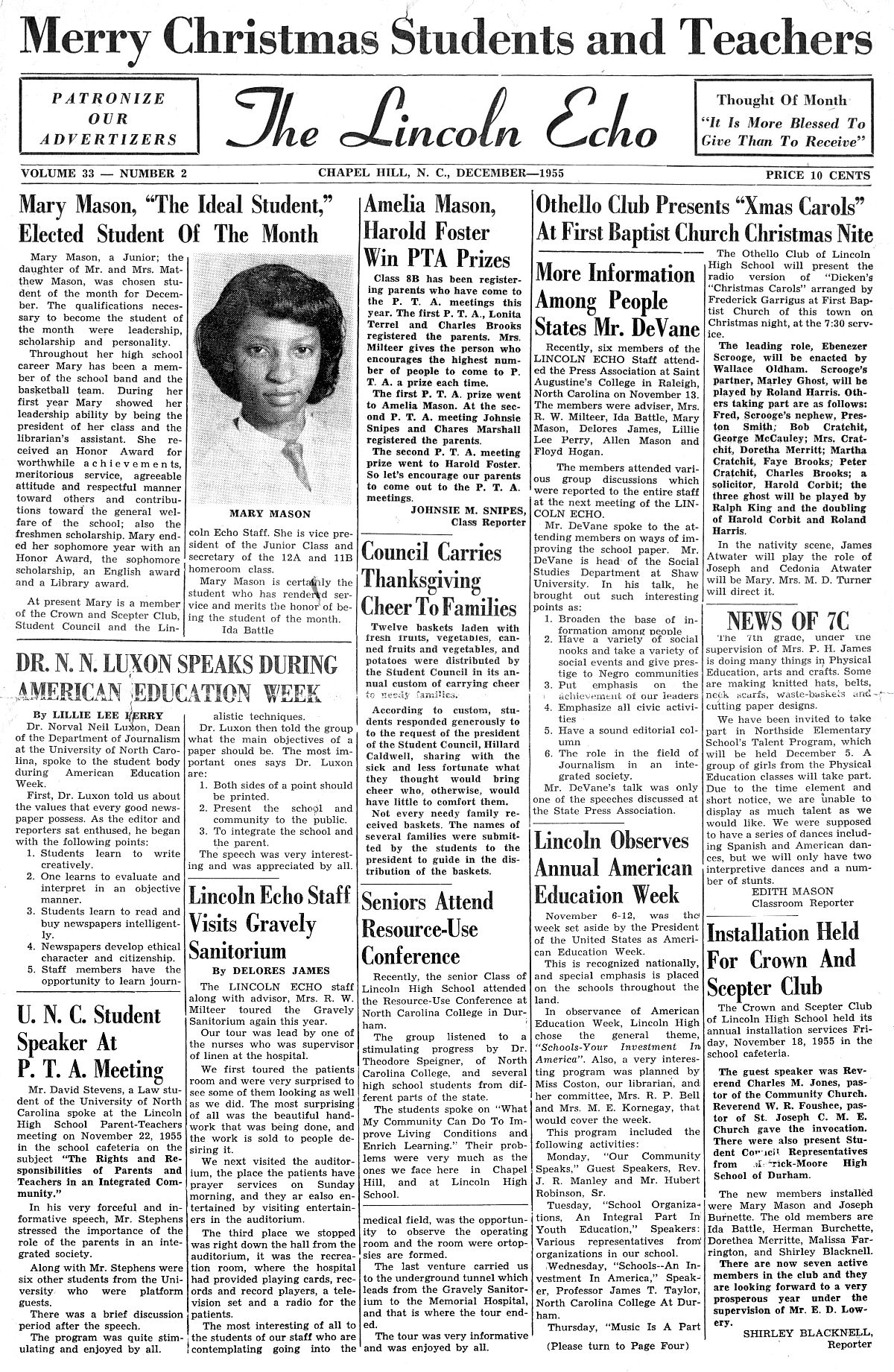 December, 1955 Echo page 4