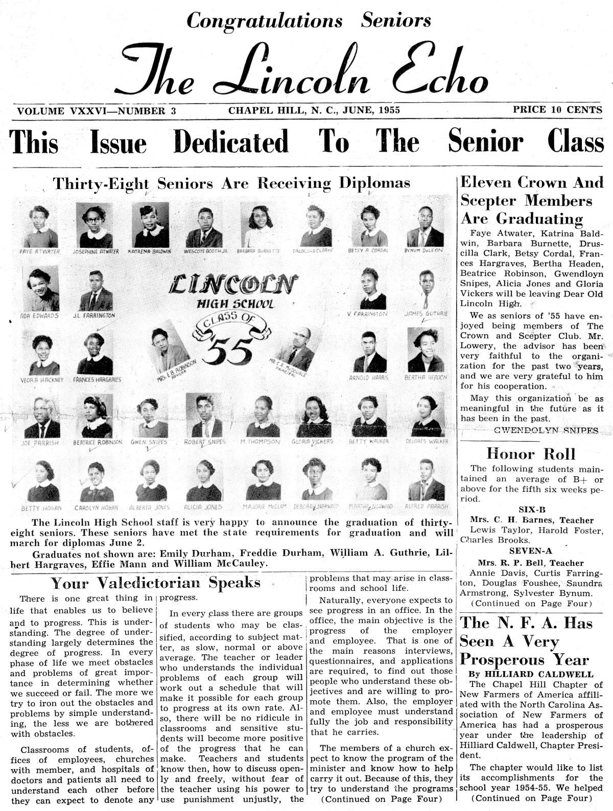June, 1955 Echo page 1